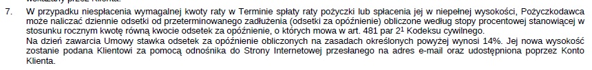 Sankcja kredytu darmowego