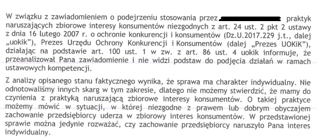 Sankcja kredytu darmowego