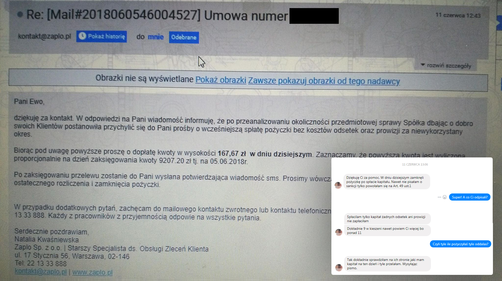 Zaplo zgadza się na wcześniejszą spłatę pożyczki