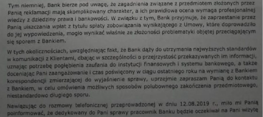 negocjacje z bankiem