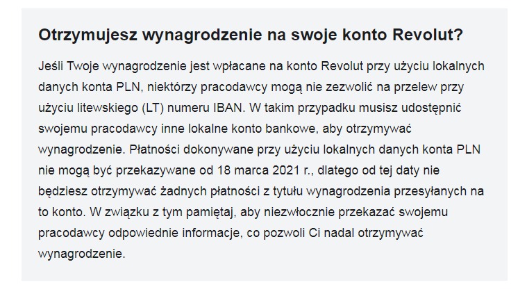 zmiany w Revolut
