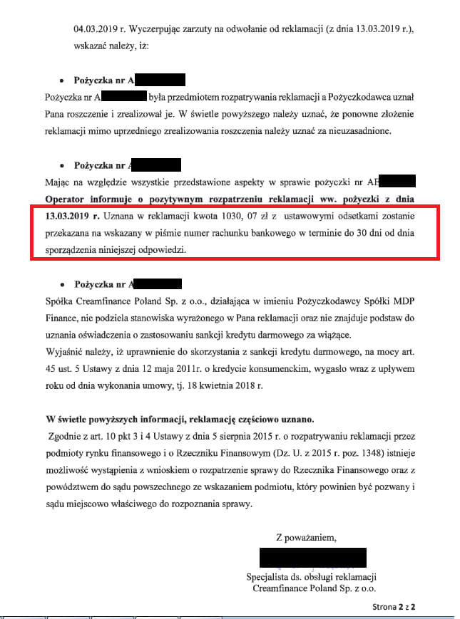 refinansowania_4 zwrot opłat za refinansowanie pożyczek