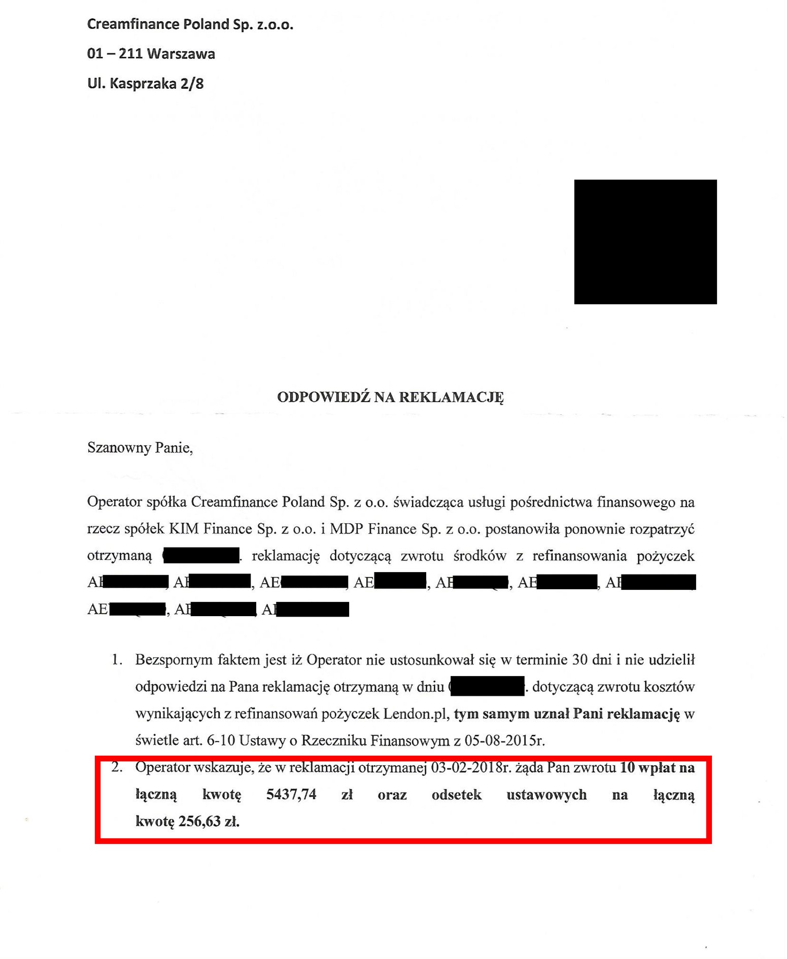 zwrot opłat za refinansowanie pożyczek zwrot opłat za refinansowanie pożyczek