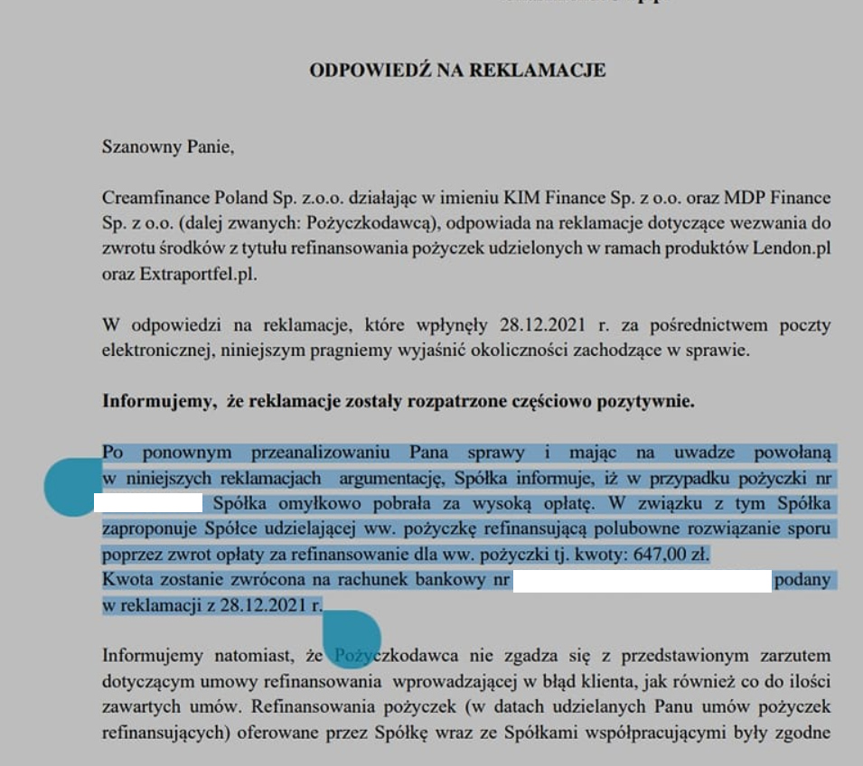 zwrot opłat za refinansowanie pożyczek zwrot opłat za refinansowanie pożyczek