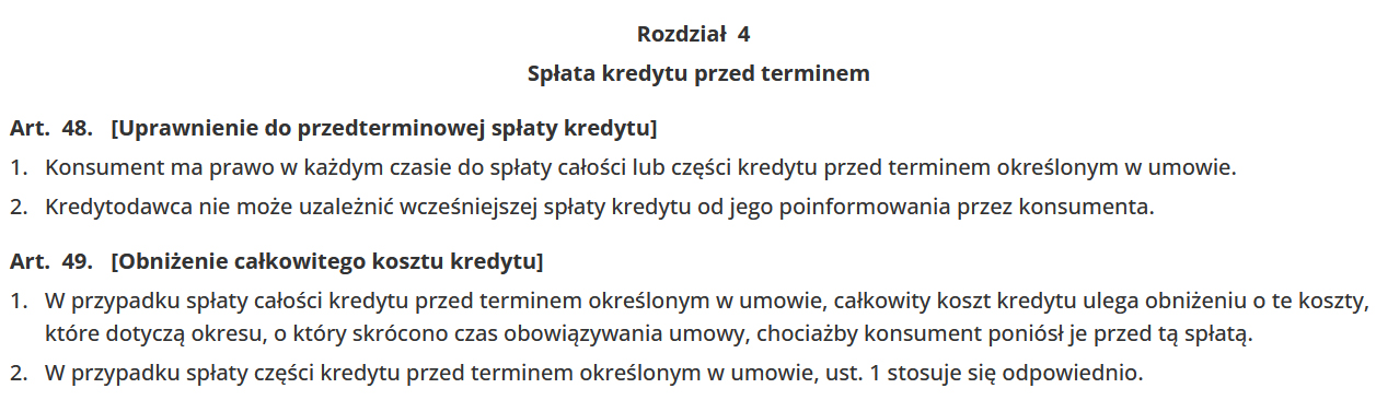 art. 49 art. 49 ustawy o kredycie